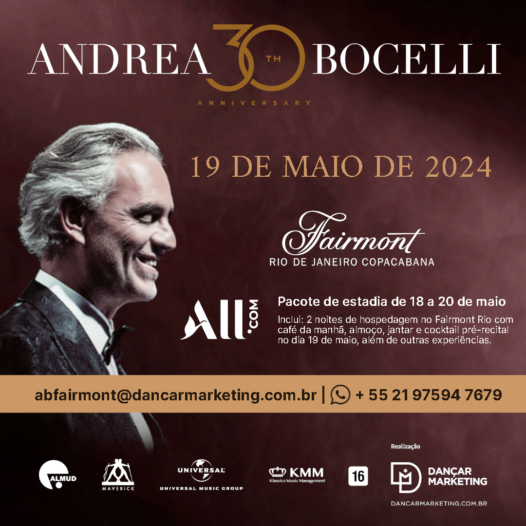 Andrea Bocelli no Fairmont Rio 1